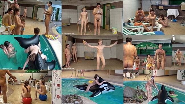People without clothes video - Kids indoor dolphin ride [純粋なヌーディズム]