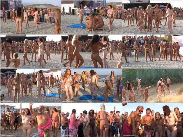Nudism exhibitionism video - Cool day at the beach [純粋なヌーディズム]